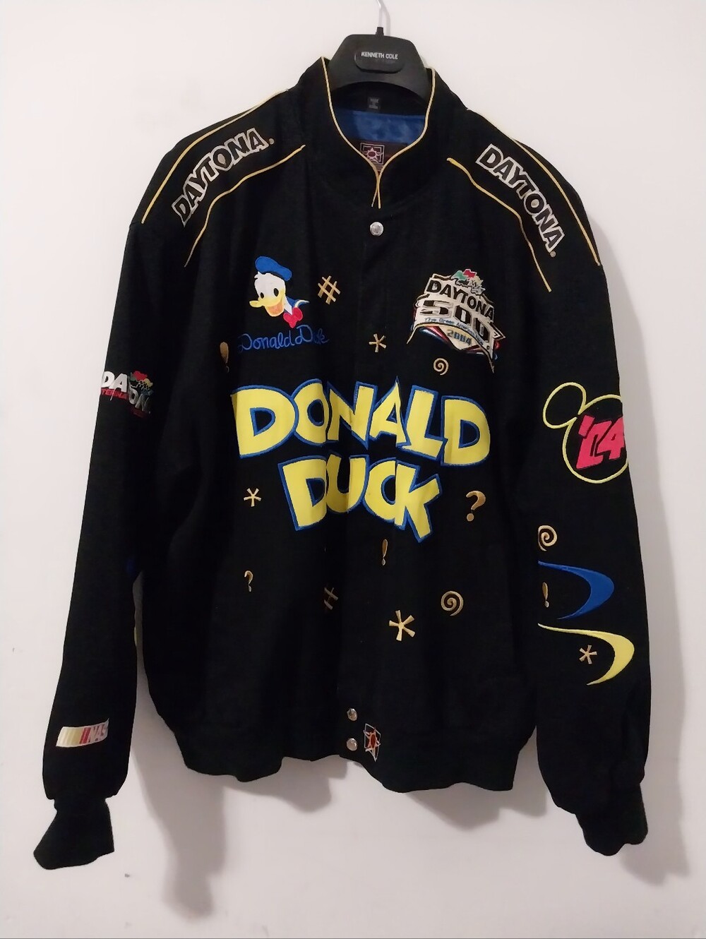 J.Hamilton Disney Cafe Racer Jacket Daytona 500-2004 Size 2xl Donald Duck.
